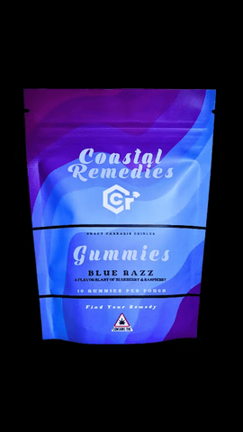 Coastal Remedies - Gummy Edibles - Blue Razz - 1000MG