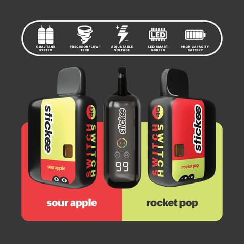 Stickee 4G Live Resin x Liquid Diamonds - Rocket Pop & Sour Apple Diesel