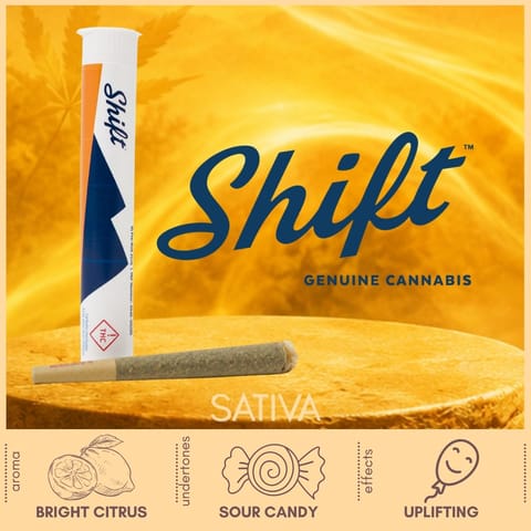 Sour Tangie Sativa Pre-Roll by Shift Cannabis | Golden Rookie