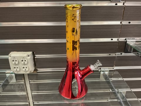 Orange Red Hallow Music Bong