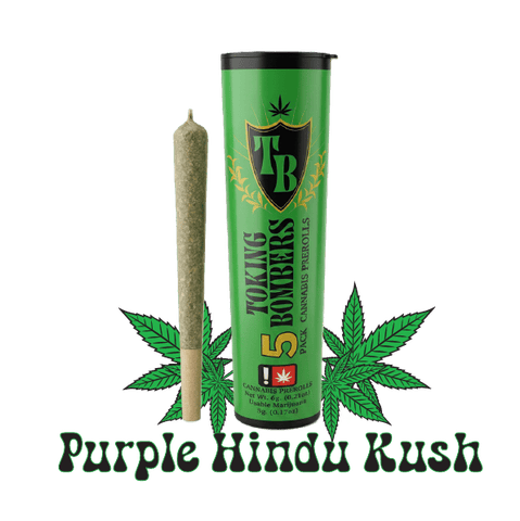 BOMBERS MULTI-PACK JOINTS | PURPLE HINDU KUSH | INDICA | 1 GRAM | X5