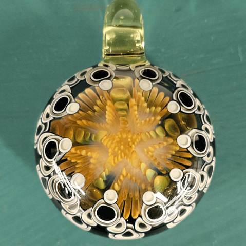 Mogli Glass x Wytry | Pendy | Gold Star/Black/White Dots