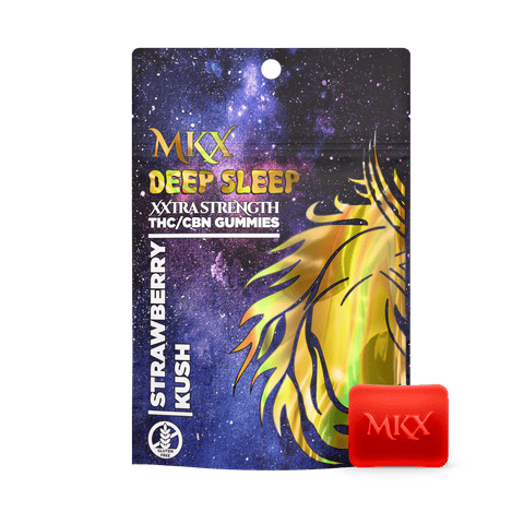 Deep Sleep Strawberry Kush Gummies 200mg THC + 50mg CBN