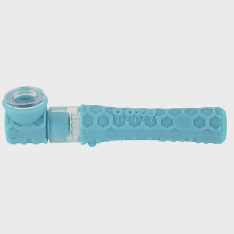 Ooze Piper Silicone Pipe + Chillum - Blue