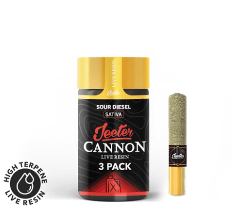 Jeeter | Cannon | Sour Diesel | Infused Prerolls | Sativa | 1.5g | 3pk