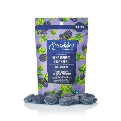 Sweet Blackberry 500mg CBN/CBD Gummy (Smokiez)