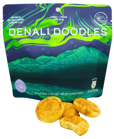 Denali Doodles (100mg) Sativa Cookies 10pk by Baked Alaska