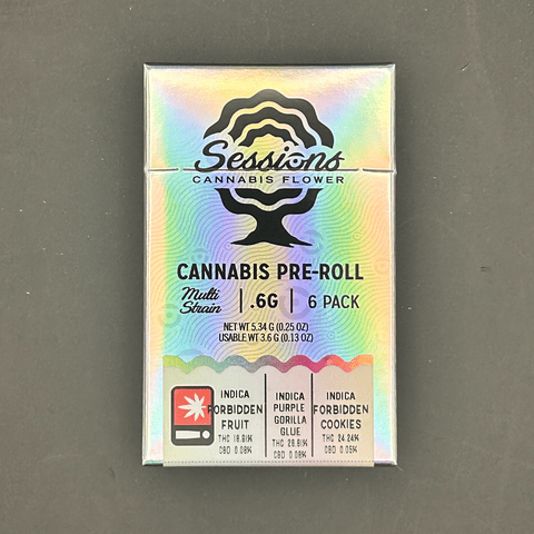 Sessions | Forbidden Fruit x Purple Gorilla Glue x Forbidden Cookies | 6PK | Pre-Rolls