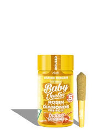 Orange Daiquiri x5 x .5g Rosin Enhanced Diamonds Infused Pre-Roll Pack | Baby Jeeter | Non-Discountable