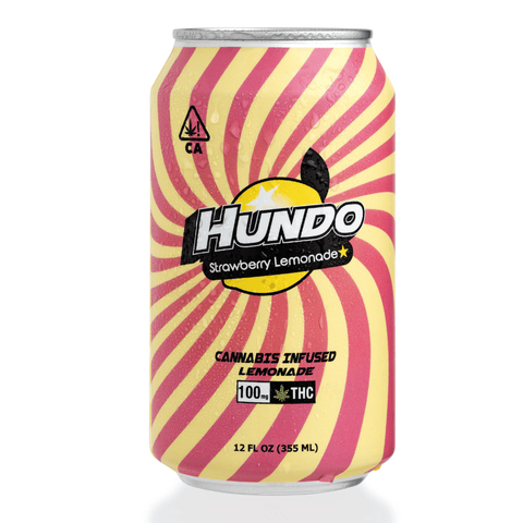 HUNDO - THC BEVERAGE - STRAWBERRY LEMONADE 12OZ - 100MG