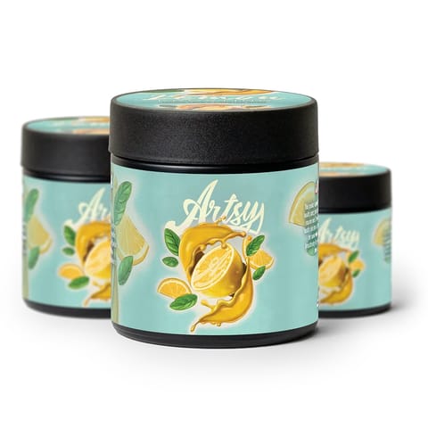 Artsy Cannabis Quarter Jar | Lemon Frosting | Sativa-Hybrid 7g Med - | Quarter