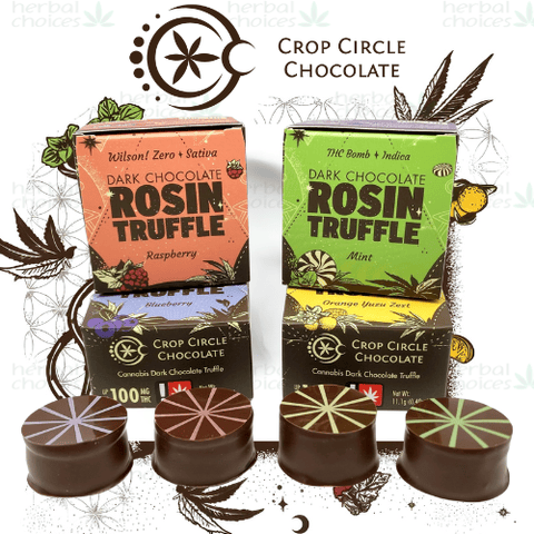 Crop Circle Chocolate - Raspberry Single - 100mg Rosin Truffle