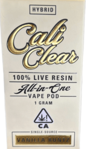 Cali Clear Live Resin All-In-One 1G - Vanilla Runtz