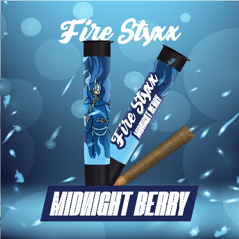 (MED) Fire Styxx Infused Pre-Roll 1g - Midnight Berry