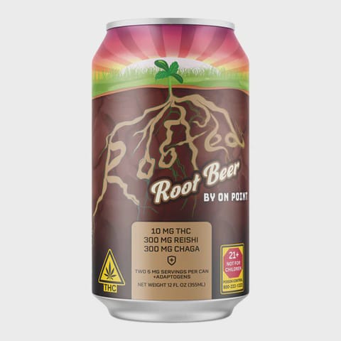 On Point Root Beer 10 MG THC + 300 MG Reishi + 300 MG Chaga