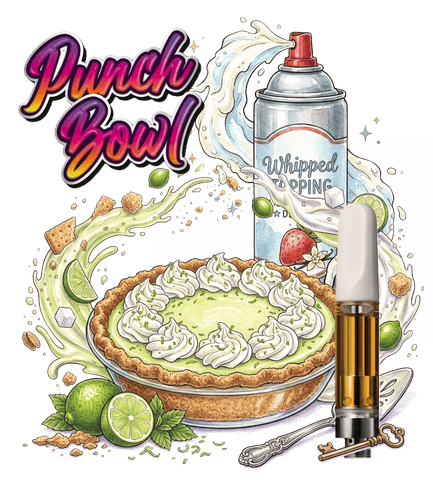PUNCH BOWL | FLAVORED CARTRIDGE | KEY LIME PIE | SATIVA | 1 GRAM | 510 THREAD