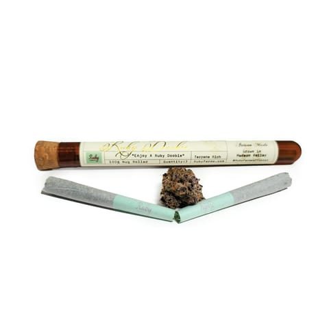 Ruby Farms | Blueberry DJ Cut "Hash Infused Doobies" | Pre Rolls | 2pk | 1g
