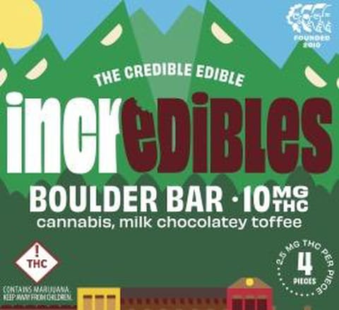 incredibles Boulder Single Serve 4pc Bar 10mg THC