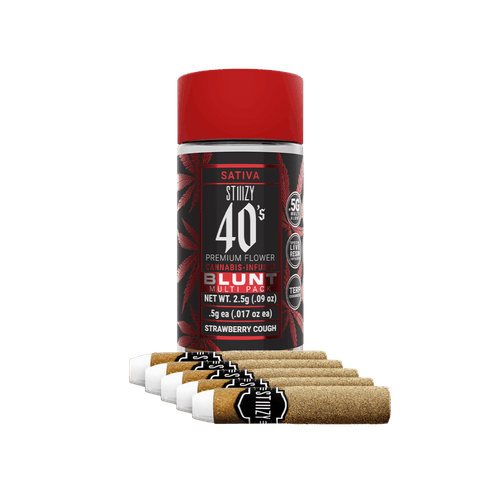 STIIIZY 40's | Strawberry Cough (S) | .5g x 5 Infused Blunts
