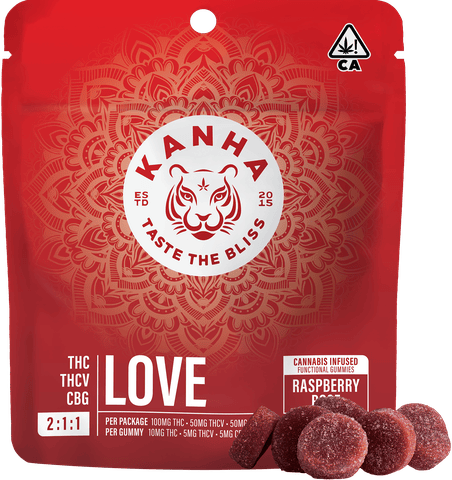 KB - KANHA - CBG GUMMY - 2:1:1 THCV NANO LOVE RASPBERRY ROSE - 200MG