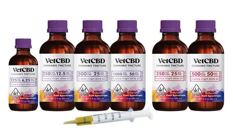 Vet CBD | 250mg CBD: 12.5mg THC | 2 fl oz - 60ml Regular Strength Tincture