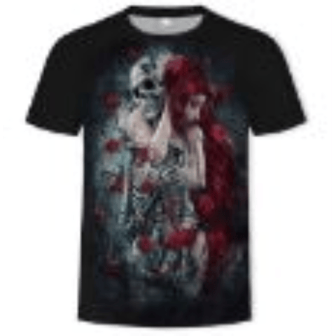 Skeleton Rose T-Shirt - Med