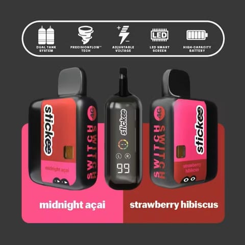 Stickee 4G Live Resin x Liquid Diamonds- Midnight Acai & Strawberry Hibiscus