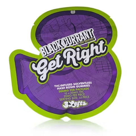 3Lefts Hash Rosin 200mg Gummies | Black Currant