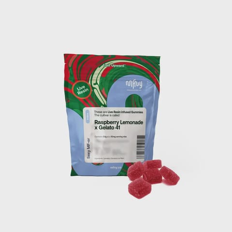 MFNY | Raspberry Lemonade x Gelato 41 | Live Resin Gummies | 10pk | 100mg