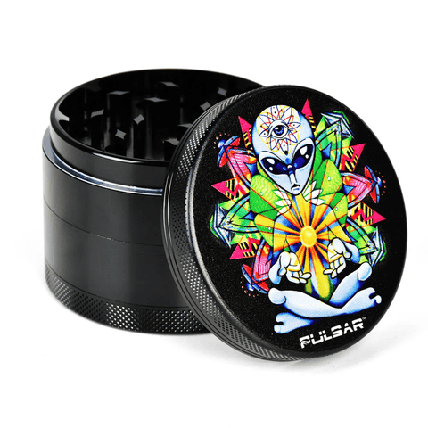 Pulsar 63mm 4pc Metal Grinder | Psychedelic Alien