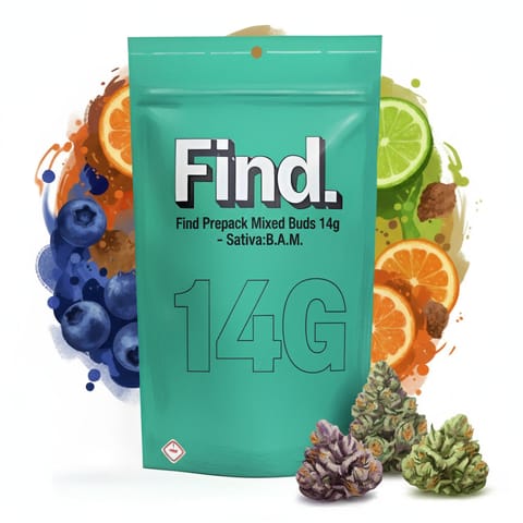 Find Prepack Mixed Buds 14g- Sativa:B.A.M.