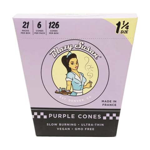 Blazy Susan - Purple Paper Cones - 1 1/4 Pack