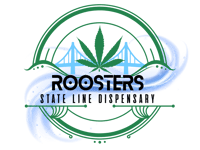Rooster's State Line Dispensary's store logo.