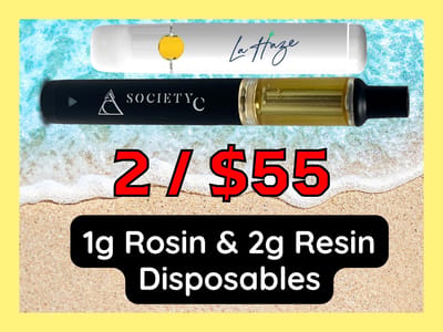 2/$55 - Live Resin & Rosin Disposables!