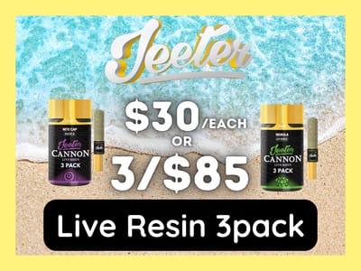 3/$85 Jeeter Cannon 3-pk (Live Resin)