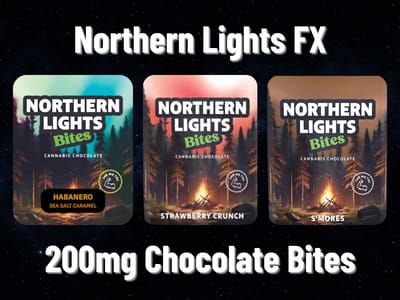 3/$15 - Northern Lights 200mg Chocolate Bites