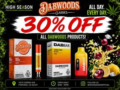 30% OFF DABWOODS DAILY