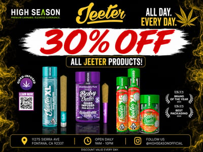 30% OFF JEETER DAILY