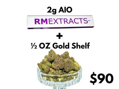 1/2 OZ Gold Shelf + RME 2g AIO $90