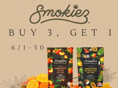 Buy 3, Get 1 on Smokiez Gummies