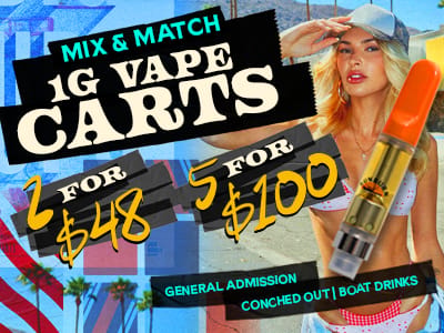 1g Vapes: 2 For $48 & 5 For $100