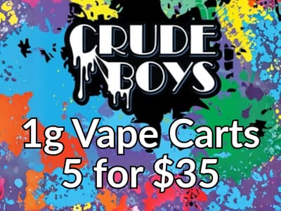 Crude Boys 510 Vape Carts 5 for $35