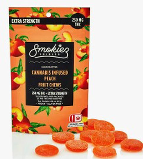 Smokiez | Sweet Peach | Sativa | 250mg | THC Fruit Chews