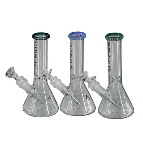 Mini Waterpipe Beaker w/color Rim