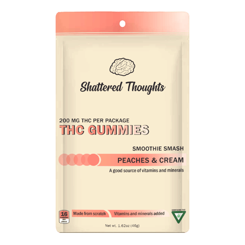 Peaches & Cream 200mg Gummies | Shattered Thoughts