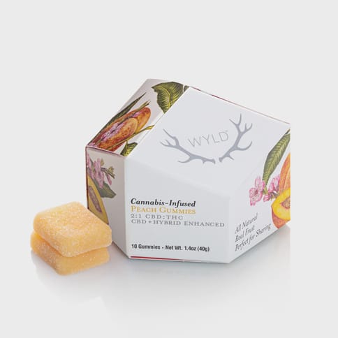 WYLD - CBD Gummies - Peach - 50mg THC:100mg CBD