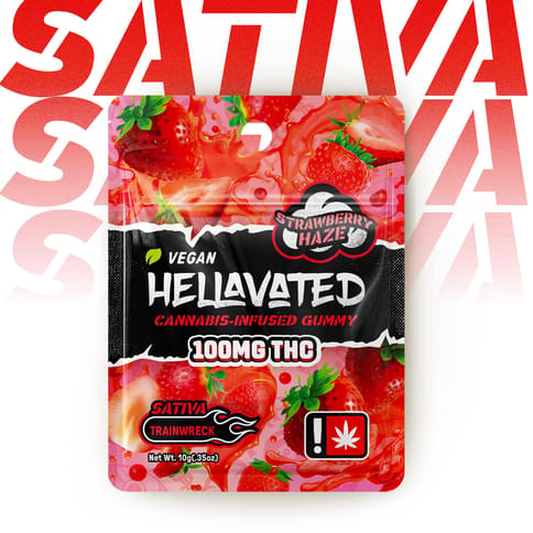Strawberry Haze 100mg Gummy (Hellavated)