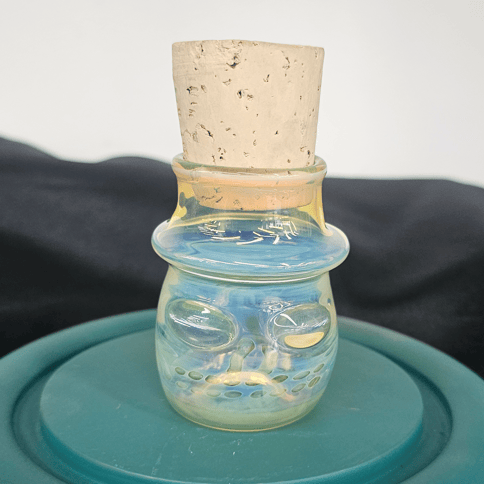 Benfinity Glass | Corked Skull Jar | Blue Fume