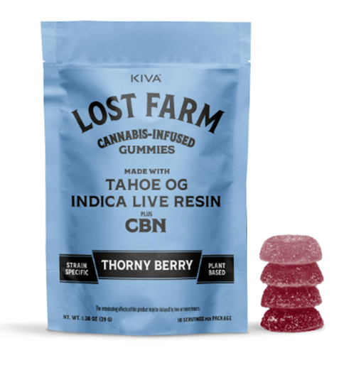 Lost Farms -Live Resin Gummies -Thorny Berry - Indica