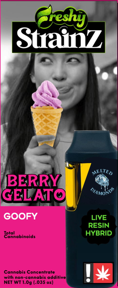 STRAINZ Berry Gelato Live Resin 1G Disposable (Freshy)